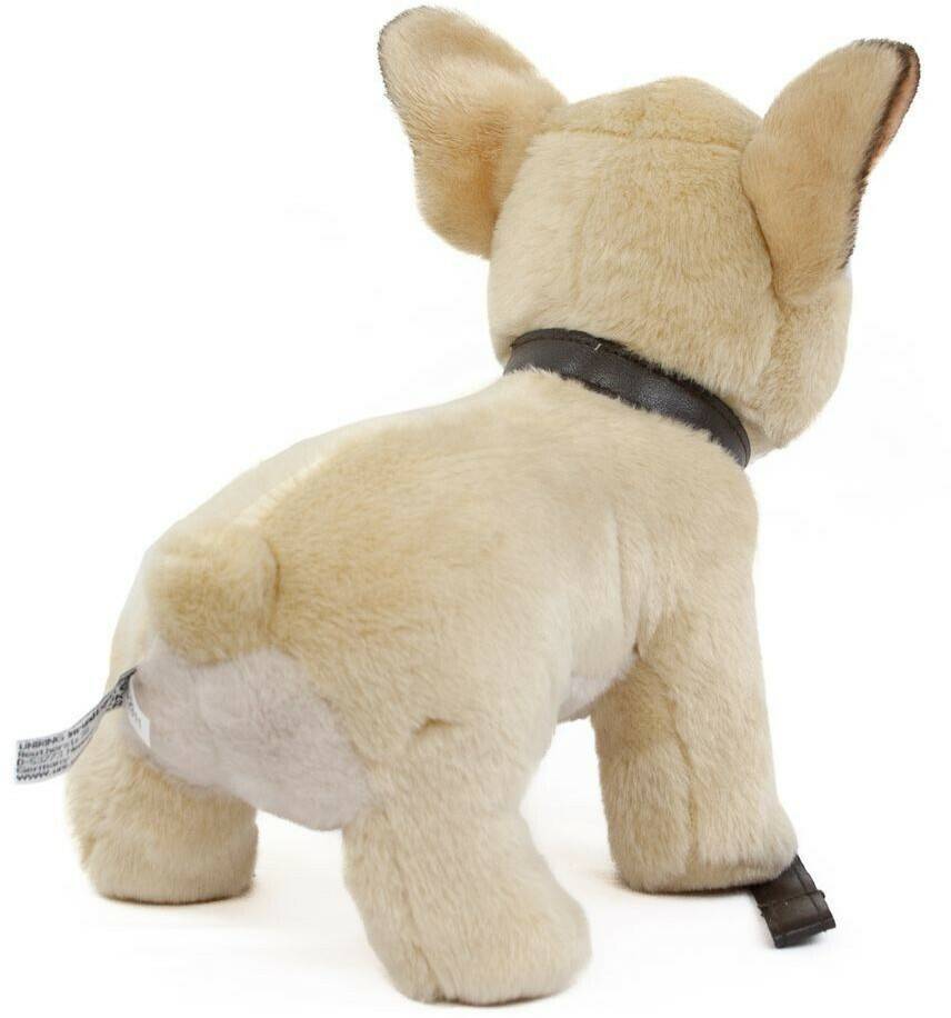 Kuscheltiere Teddys Rothenburg Kuscheltier französische Bulldogge mit Leine beige 26 cm